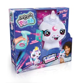 Canal Toys Airbrush Plush Cosmic Light Up Unicorn! Decorate, wash, Repeat! Customize Your own Spray Art Plush. Light up Fortune teller's Horn. Ages 6+