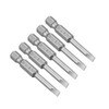 sourcing map 5 Pcs 4mm Slotted Tip Magnetic Flat Head