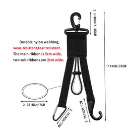 Dongawin Fence Hook,Baseball Softball Gear Hanger，Baseball Bat Holder with Glove Clip and Helmet Hook for Baseball Softball Fence Bag Water Bottle Hiking Camping (Upgraded -2pcs)