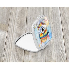 Caroline's Treasures Alaskan Klee Kai Hippie Dawg Compact Mirror Decorative Travel Makeup Mirror for Women Girls Gifts Pocket Makeup Mirror Folding Handheld