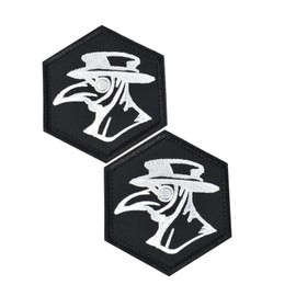 Military Morale Patches,Plague Doctor Survivor Geek Merit Badge Patches/Be to Kind Dogs Badges Tactical Emblem Hook and Loop Appliques for Uniform Clothes Backpack Cap (Plague Doctor/Black)