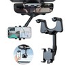Car Rearview Mirror Phone Mount 360 Degree Rotation Cell Phone