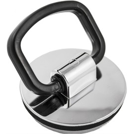 Taps2Traps® 38mm Bathroom Basin Plug With Large Easy Grip Handle - Polished Chrome Effect Plastic With Rubber Seal