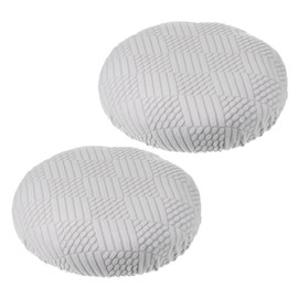 PATIKIL Stool Covers Round, 2 Pcs Elastic Bar Stool Covers Washable Stool Cushion Slipcover Stretchy Bar Chair Seat Cover for 11-14 Inch Chair, Grey