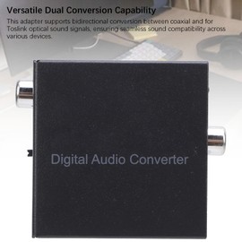 Jectse Bi-Directional Coaxial to Optical Sound Converter for, Versatile Dual Output Splitter for HDTVs and Amplifiers, Iron Shell Construction