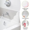 UFURMATE Transparent Splash Guard for Shower, 2 Pack Water Ripple