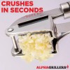 Alpha Grillers Garlic Press Stainless Steel - Premium Garlic Mincer