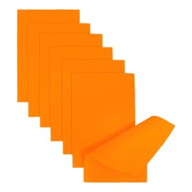 Jtnohx Soft Felt Sheets, Color Felt Fabric for Sewing, 7 Pcs 1mm 8"x12" Fabric Square for Craft DIY and Embroidery Projects (Orange)