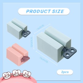 2 x Toothpaste Squeezer Rolling Tube Squeezer with Frosted Handles Light Blue and Light Pink Toothpaste Holder Stand Tube Squeezer for All Tubes Saves Toothpaste and Creams Toothpaste Squeezer