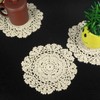 kilofly Crochet Cotton Lace Table Placemats Doilies Value Pack, 4pc,