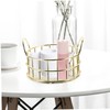 COHEALI 4pcs Foldable Metal Storage Basket Round Craft Cosmetic Snack