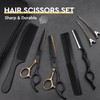 JASON Hair Cutting Scissors Kit - Professional 10 PCS Haircut