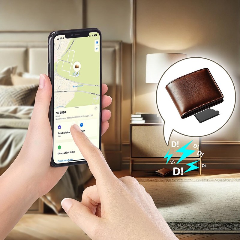 Callstel Key Locator: Set of 4 Key Finders, Wireless Charging