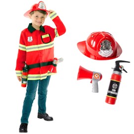 Morph Fire Brigade Children's Costume, Children's Fireman Costume, Carnival Costume, Children's Fire Brigade, Fancy Dress Costume Children Boys, Fire Brigade Costume S