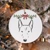 Minimal Dog Christmas Ornament:_#25 Bull terrier
