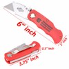 Wideskall® Red Folding Pocket Lockback Utility Knife with 5 Extra