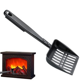 Fireplace Ash Shovel, Fire Pit Shovel, Heavy-Duty Metal Fireplace Ash Shovel, Fireplace Trowel Charcoal Grill Ash Rake Gardening Fireplace Tools, for Household Camping Kicthen