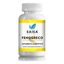 Fenogreco 100 Cpsulas 100 Puro  Saisa Herbal  Aumenta Energa y Apoya Hormonas  Aumenta tu busto y Glteos                                              