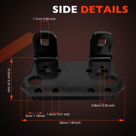 Adjustable Tow System Mount Compatible with Tiger Tail Tow System, 2-Inch Receiver,Heavy-Duty Powder-Coated Steel, Black Finish,Replace Part Number 101110