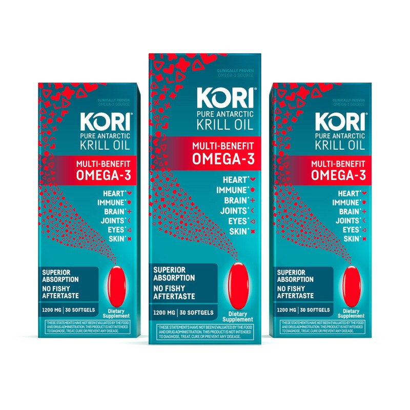 Kori Krill Suplemento de Omega 3, aceite de krill antártico