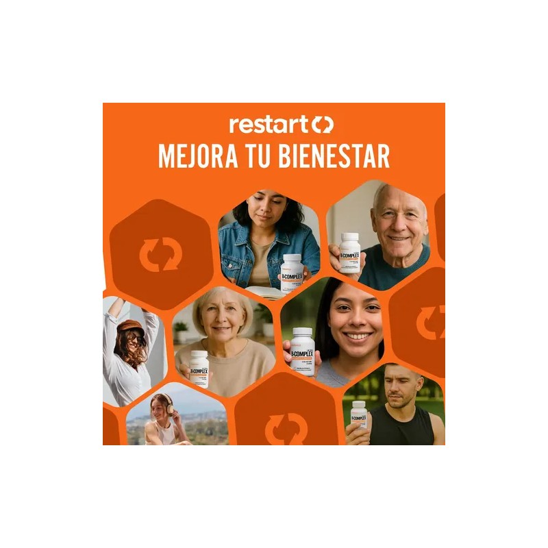 Restart B-Complex Completo | Vitamina B12, B1, B2, B3, B5,