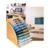 HULISEN Clipboard Holder, Wooden Clipboard Organizer with Raised Side Panel,