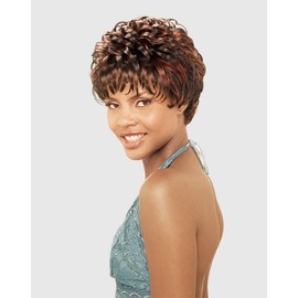 VANESSA Fashion Wigs Short Length Wavy Style with Slim Bang Synthetic Hair Wig - OPIE (SAND)