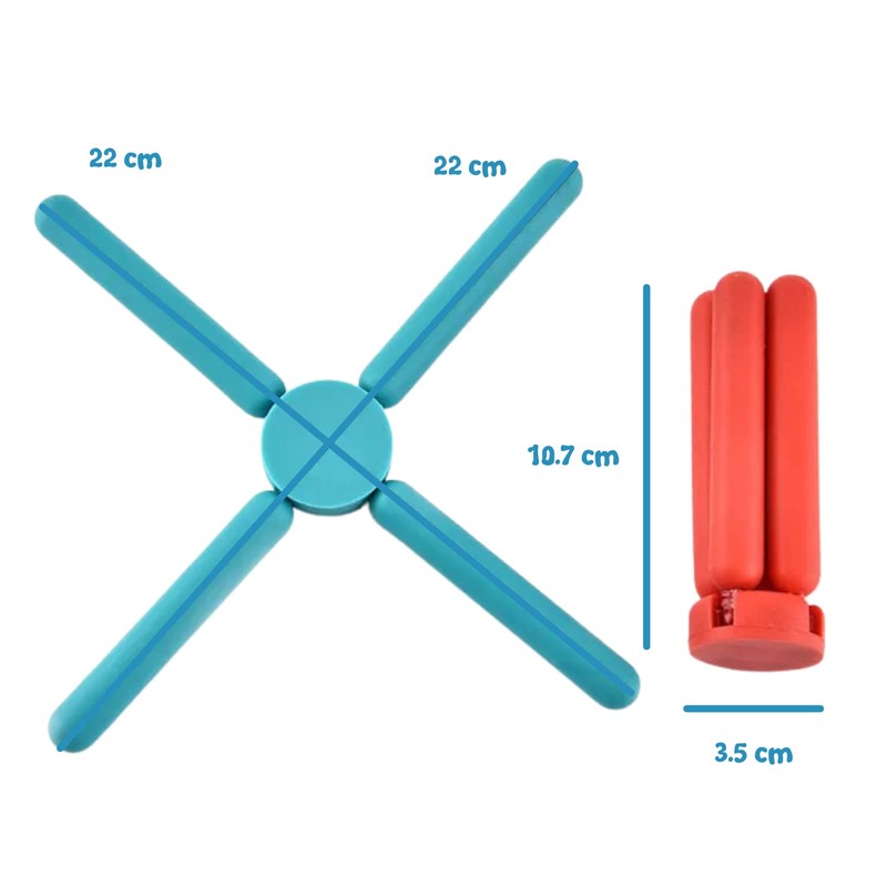 PAPU BABY Set de 3 Salvamanteles Plegables de Silicón Salvamanteles