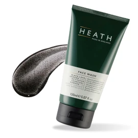 HEATH/Face Wash 5.1 fl oz (150 ml) - Grapefruit Scent - Men's Facial Cleanser, For All Skin Types, Scrub, Charcoal Powder, Exfoliating, Sebum & Animal Ingredients, Paraben Free, Men's Cosmetics,