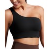 QUEENIEKE BareLuxe Womens One Shoulder Sports Bra Workout Strap Yoga