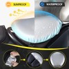 DOUANDA Foldable Motorcycle Gel Seat Cushion with Sunshade Cover –