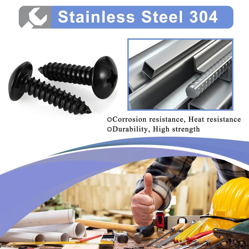 #4 x 1/2" Truss Head Self Tapping Screws Sheet Metal