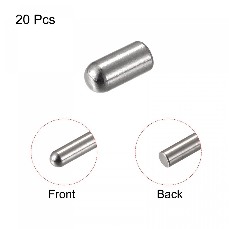 sourcing map Pack of 20 Dowel Pins 304 Stainless Steel