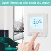 Floor Heating Thermostat Controller Programmable Control Panel LCD Display 90V‑240V