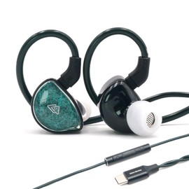 BQEYZ NI HiFi Gaming In-Ear Monitor Wired Earphone Ceramic Composite Vibration Membrane Headphones 3.5mm/4.4mm Detachable Wired Earbuds for Gaming, Player, Stage Compatible (Includes Type-C Microphone)