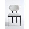 Modern Dining Room Chairs Set of 2, Mid-Century Upholstered Boucle