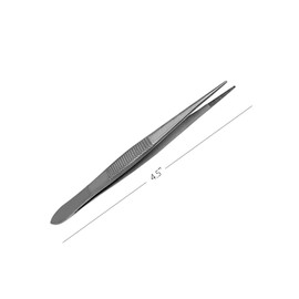 Splinter Forceps - Fine Point - Tweezers Stainless Steel Straight & Curved (Straight 4.50")