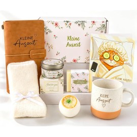 Giftota - Geschenke für Frauen - 7tlg Wellness Set Kleine Auszeit, Entspannungsgeschenk als Dankeschön, Geburtstagsgeschenk, Gute Besserung & Abschiedsgeschenk für Mama, Freundin, Kollegin, Lehrerin