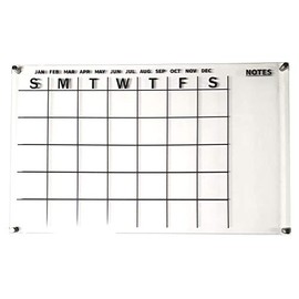Dry Erase Acrylic Calendar - 16 x 26 Inches