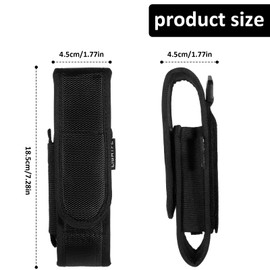 Flashlight Holster, Flashlight Holder Belt Clip, Adjustable Telescopic Flashlights Carry Case Pouch Elasticity Work Light Carabiner Reel Clip