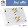3 Prong Power Strip Outlet Extender, Multi Plug Outlet with