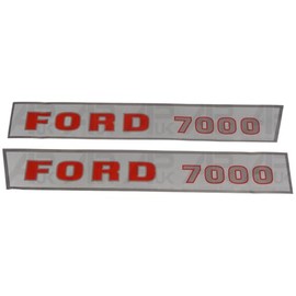 APUK Bonnet Decal Set Hood Sticker Kit Emblem Transfer Replacement for Ford 7000 Tractor