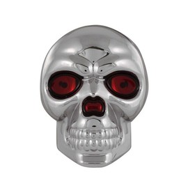Cobra-Tek Universal Emblem Badge Decal Sticker 3D Skull Chrome ABS Plastic 2.5" x 3"