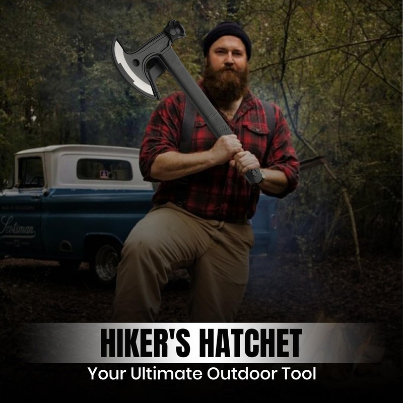Rite Edge 17.5-Inch Hiker's Hatchet – Multi-Tool Axe with Hidden