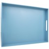 SforGUVA Blue Serving Tray for Coffee Table, Rectangular Plastic Decorative