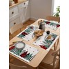 Christmas Tree Placemats Set of 6,Non Slip Washable Farmhouse Trees