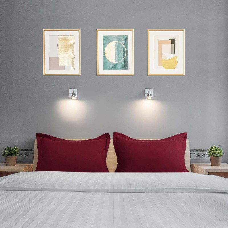 PiccoCasa Pillow Shams Double Brushed Microfiber, 2 Packs Pillowcases with