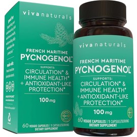 Pycnogenol 100mg from French Maritime Pine Bark Extract - Great for Healthy Circulation and Female Hormone Support, Plus Joint Support, Immune Function and Antioxidant Benefits; 60 Veggie Capsules.