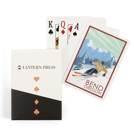 Lantern Press Bend, Oregon, Downhill Snow Skier (52 Playing Cards, Poker Size Card Deck with Jokers)