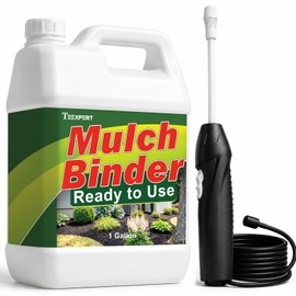 Teexpert Ready-to-Use Mulch and Rock Glue with Electric Sprayer, 1 Gallon Landscape Glue for Rubber Mulch, Wood Chips, Pea Gravel & Small Rocks, No Mixing, No Pumping, One-Press Spray, Strong Hold